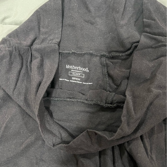 Two Motherhood Maternity Relaxed Fit Black Sleep Knit Shorts, Size S - Picture 3 of 4